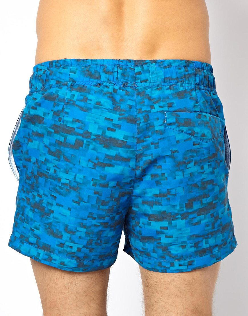 Humor Digital Camo Swim Shorts in Blue for Men | Lyst