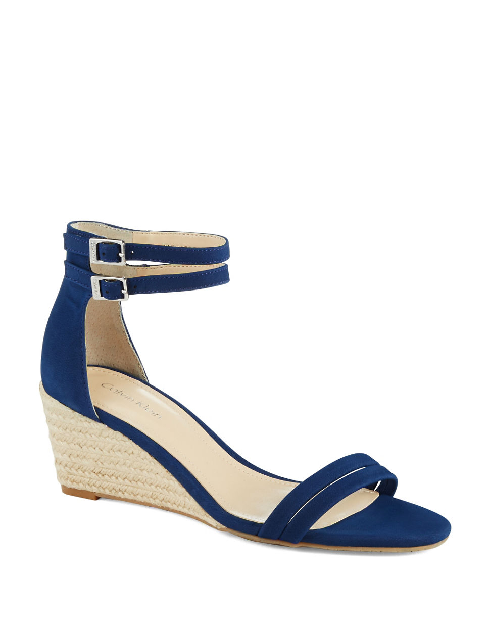 calvin klein wedge ankle strap