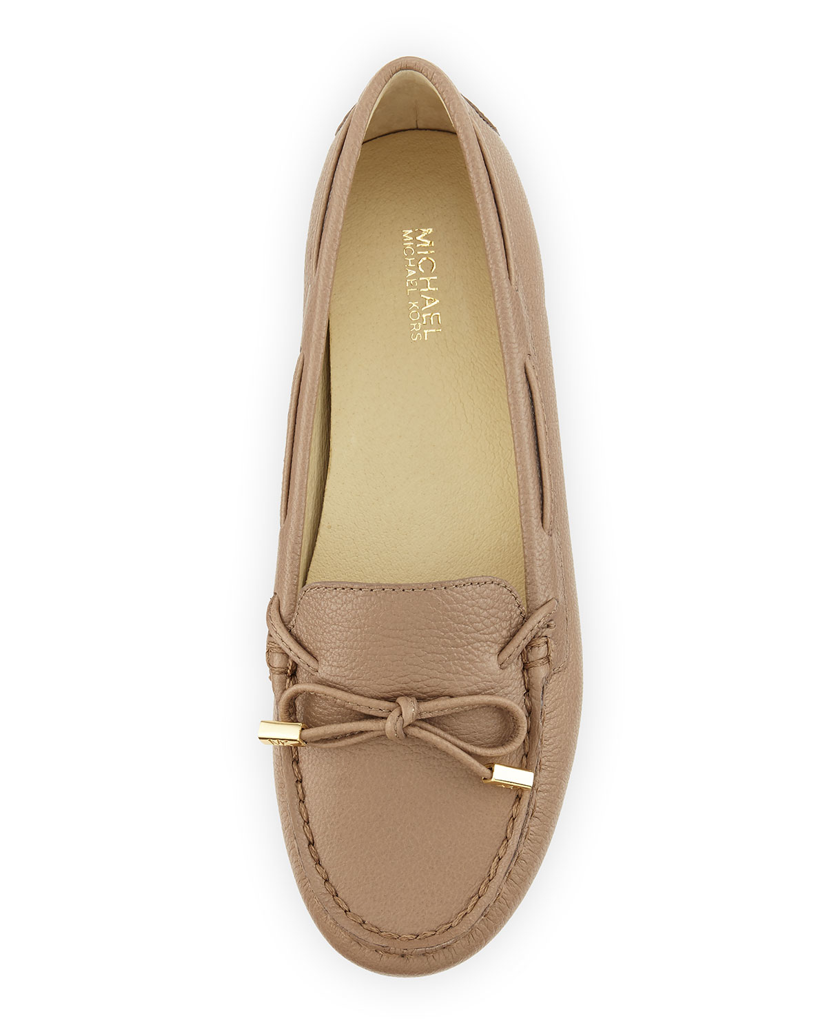 Lyst - Michael Michael Kors Daisy Leather Pebbled-Sole Moccasins in Brown