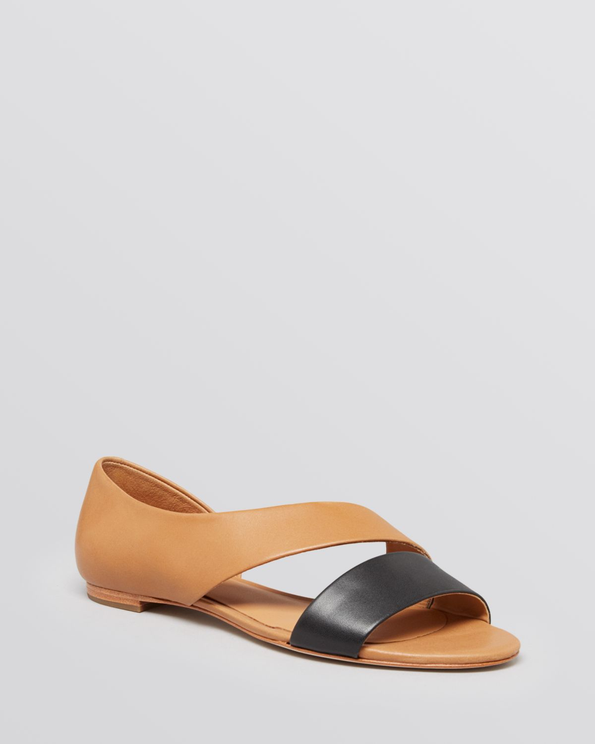 pointed open toe flat sandals