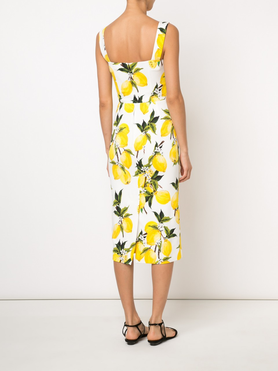 Lyst - Dolce & Gabbana Lemon Print Dress in Yellow