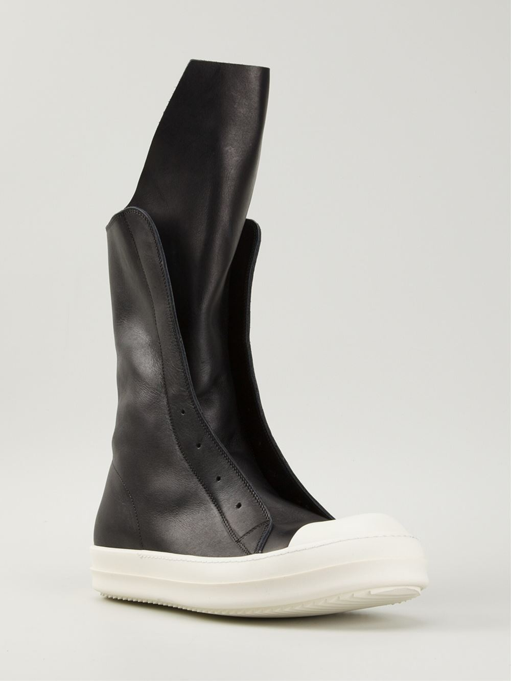 laceless boots for rick owens laceless sneaker boots in black for lyst laceless boots for rick owens laceless sneaker boots in black for lyst