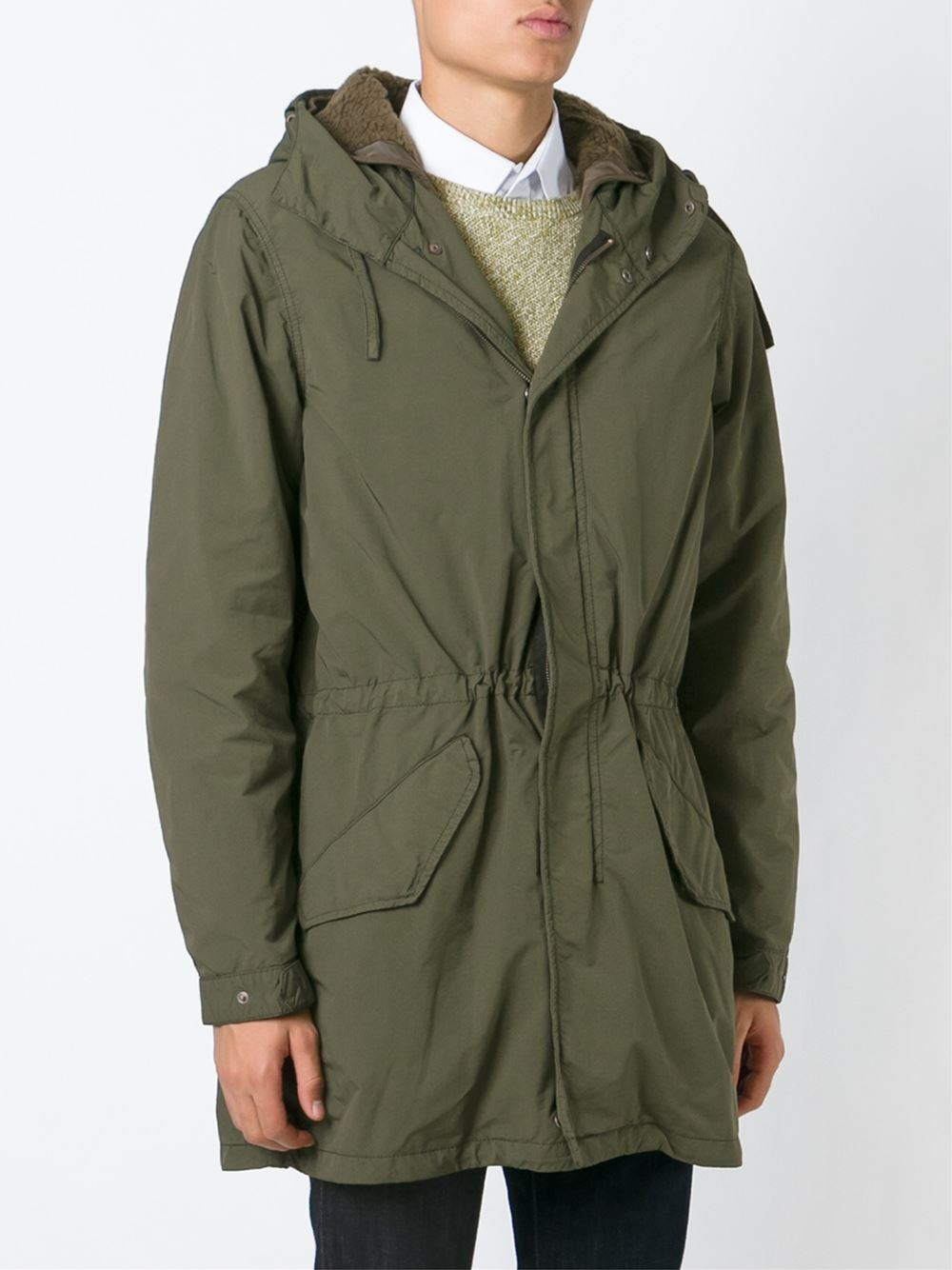 mens green parka uk