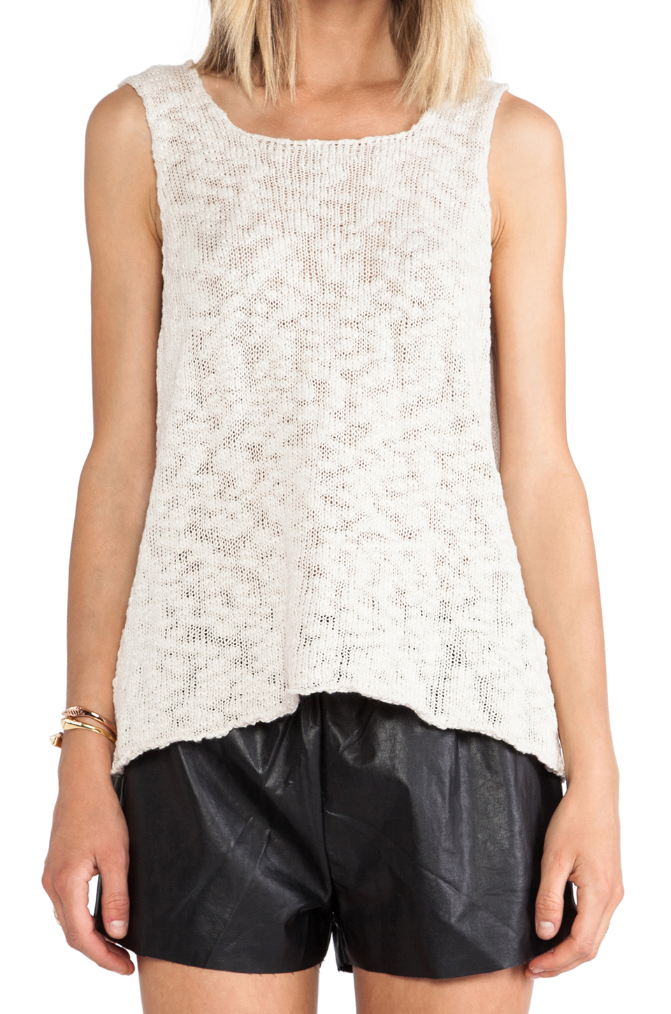 anine bing white tank