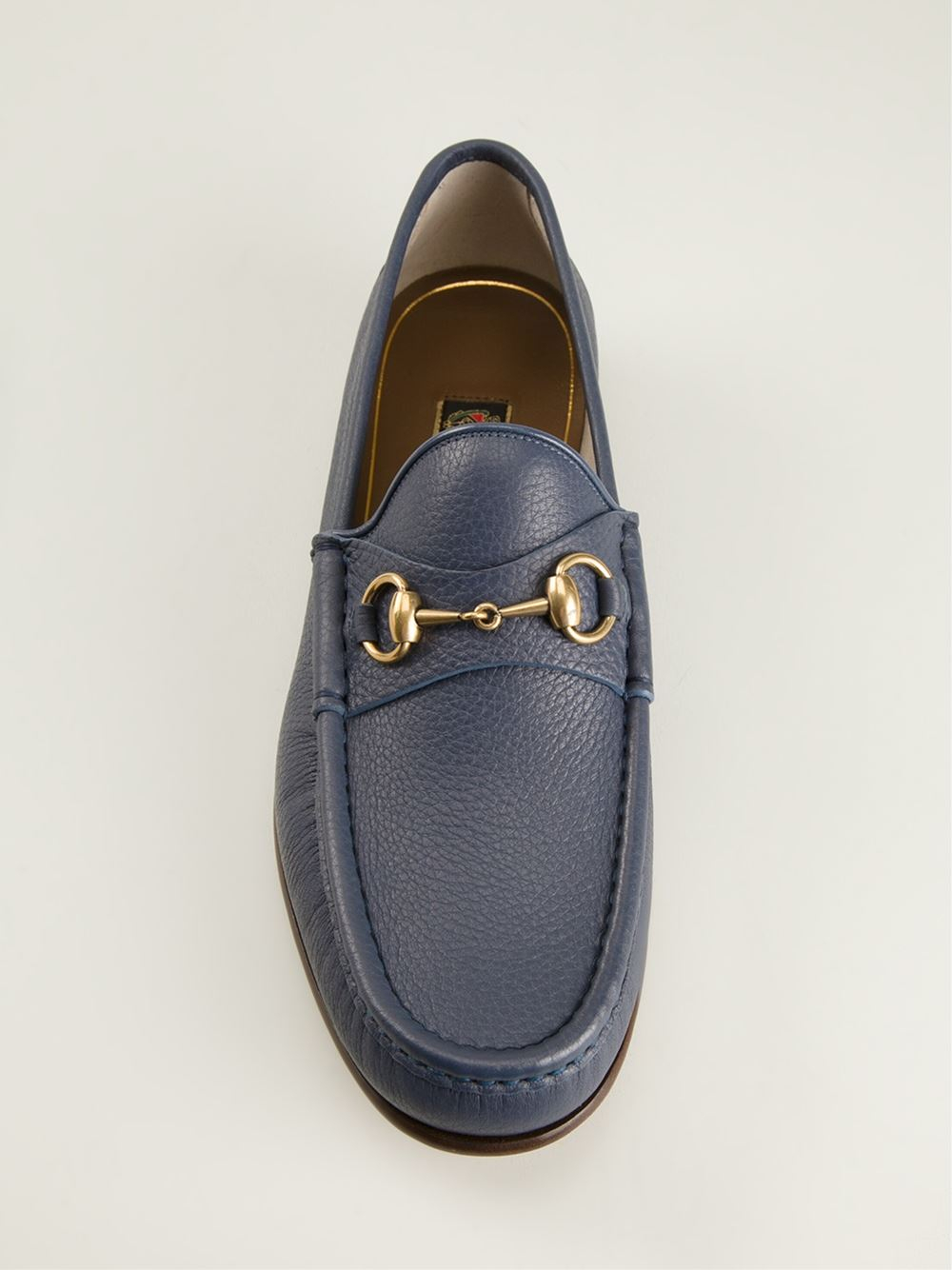 Lyst - Gucci Horse Bit Loafers in Blue for Men