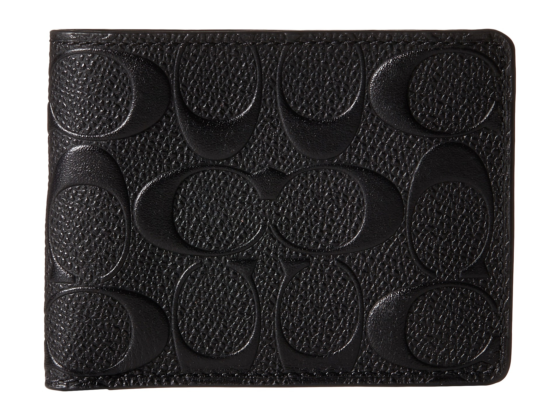 Lyst - Coach Double Billfold Wallet In Signature Crossgrain Leather in Black for Men