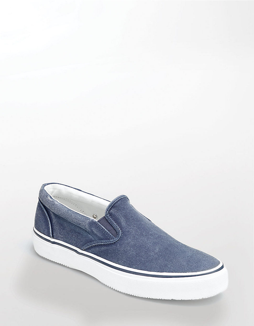 Sperry Top-sider Striper Canvas Slip-On Sneakers in Blue for Men (NAVY ...