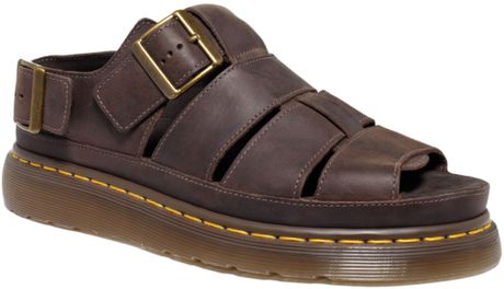 brown martens fisherman sandals flash dr dark