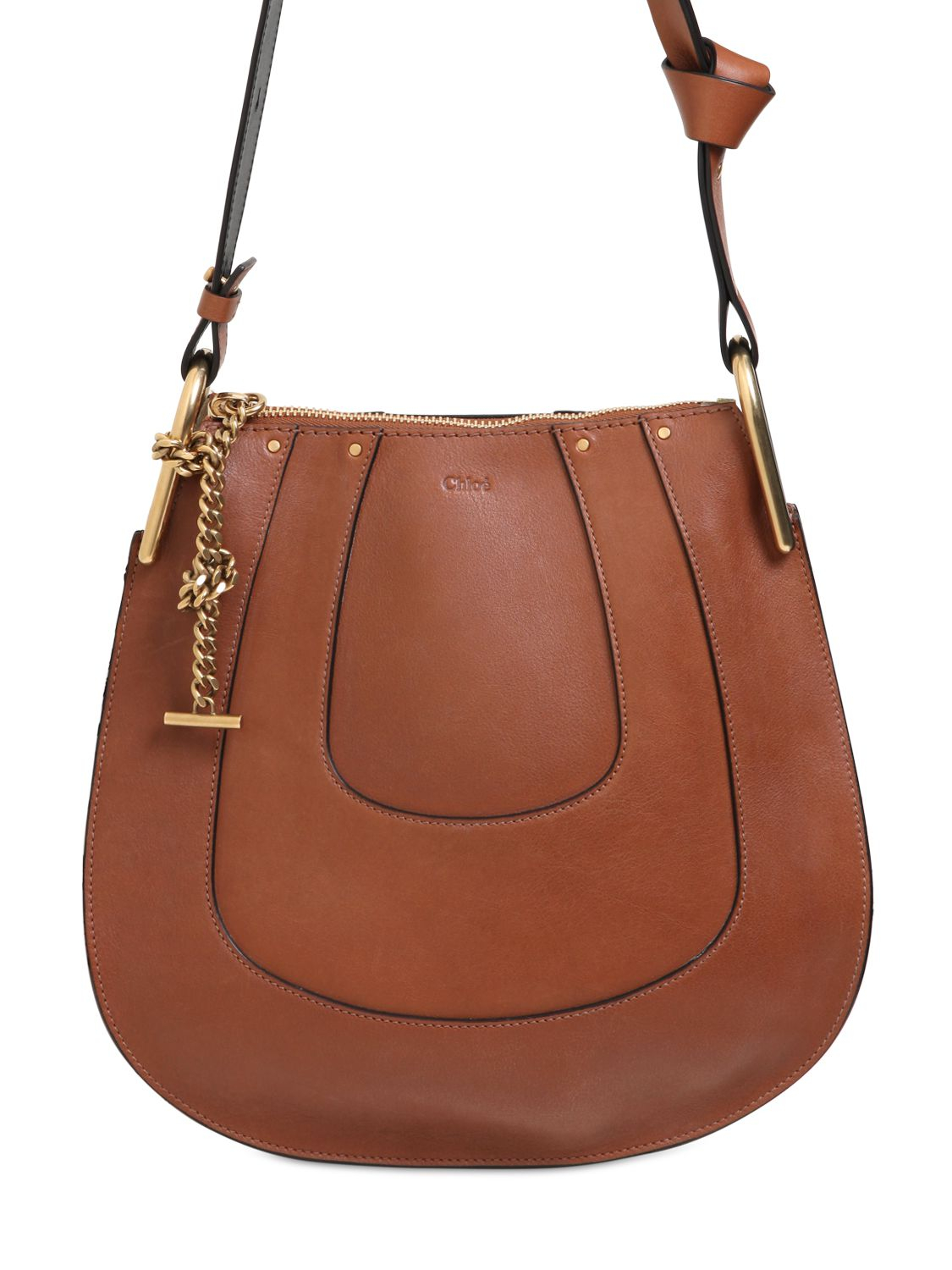 Lyst - Chloé Small Hayley Smooth Leather Hobo Bag in Brown
