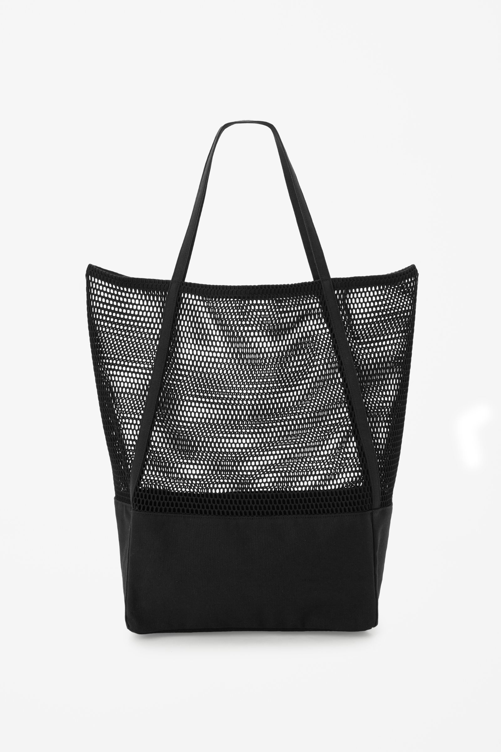 Cos Canvas And Mesh Bag in Black | Lyst
