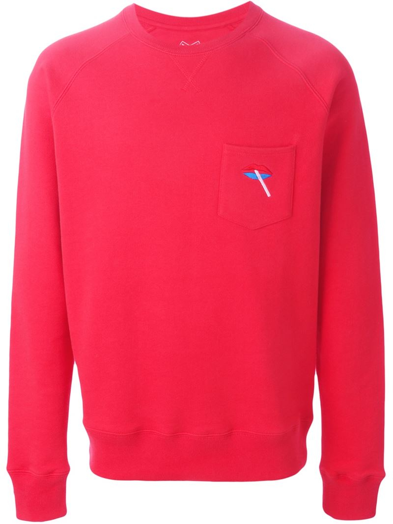 Lyst - Palace Crew Neck Sweatshirt in Red for Men