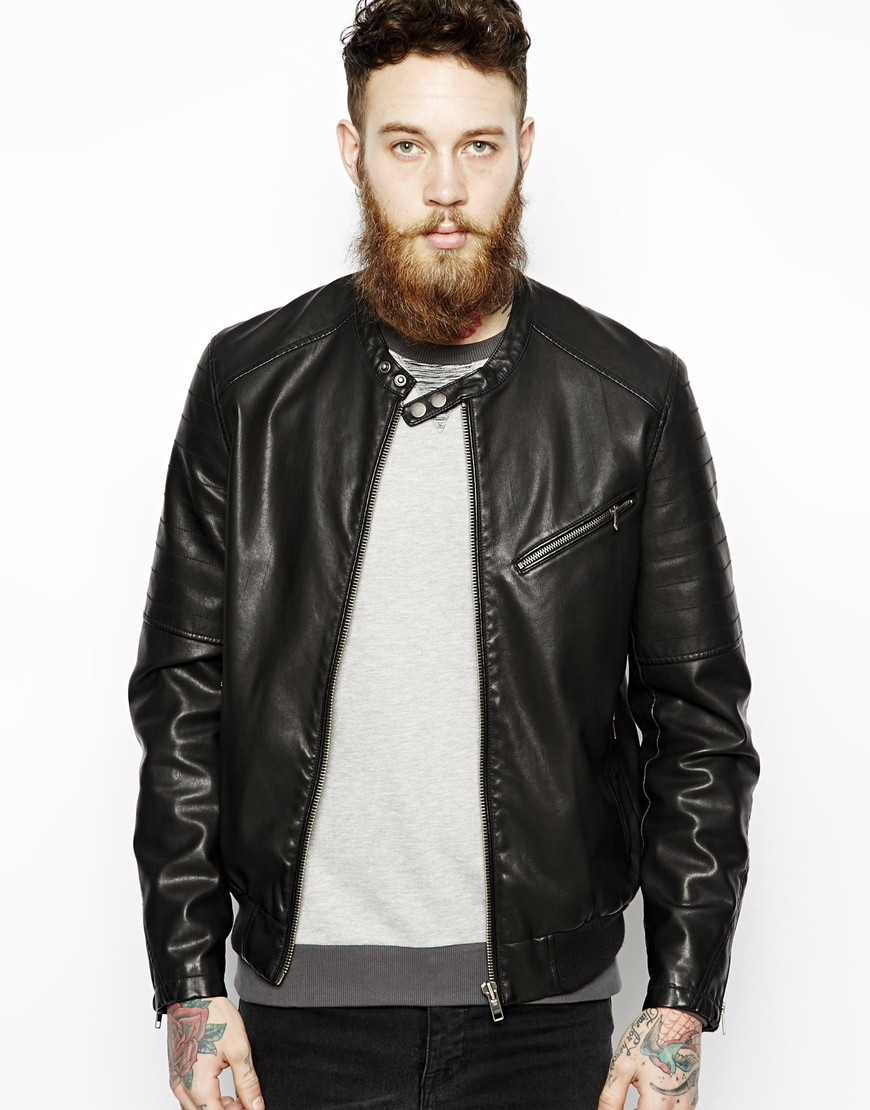 Fake Black Leather Jacket Popular Fake Leather Jacket Lots Black