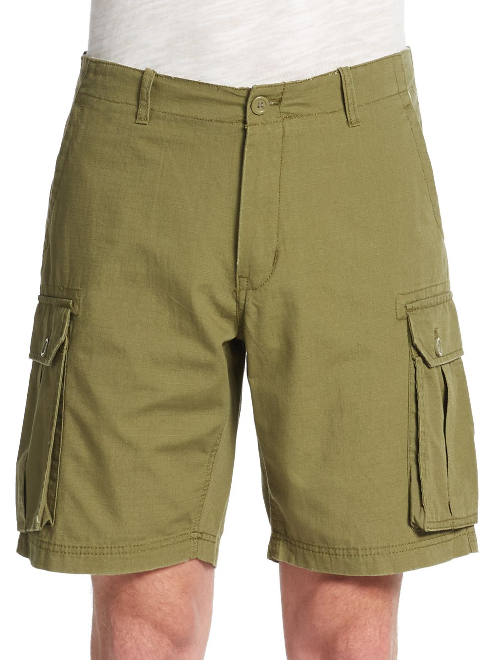 Saks fifth avenue Ripstop Cargo Shorts in Green for Men (army green ...