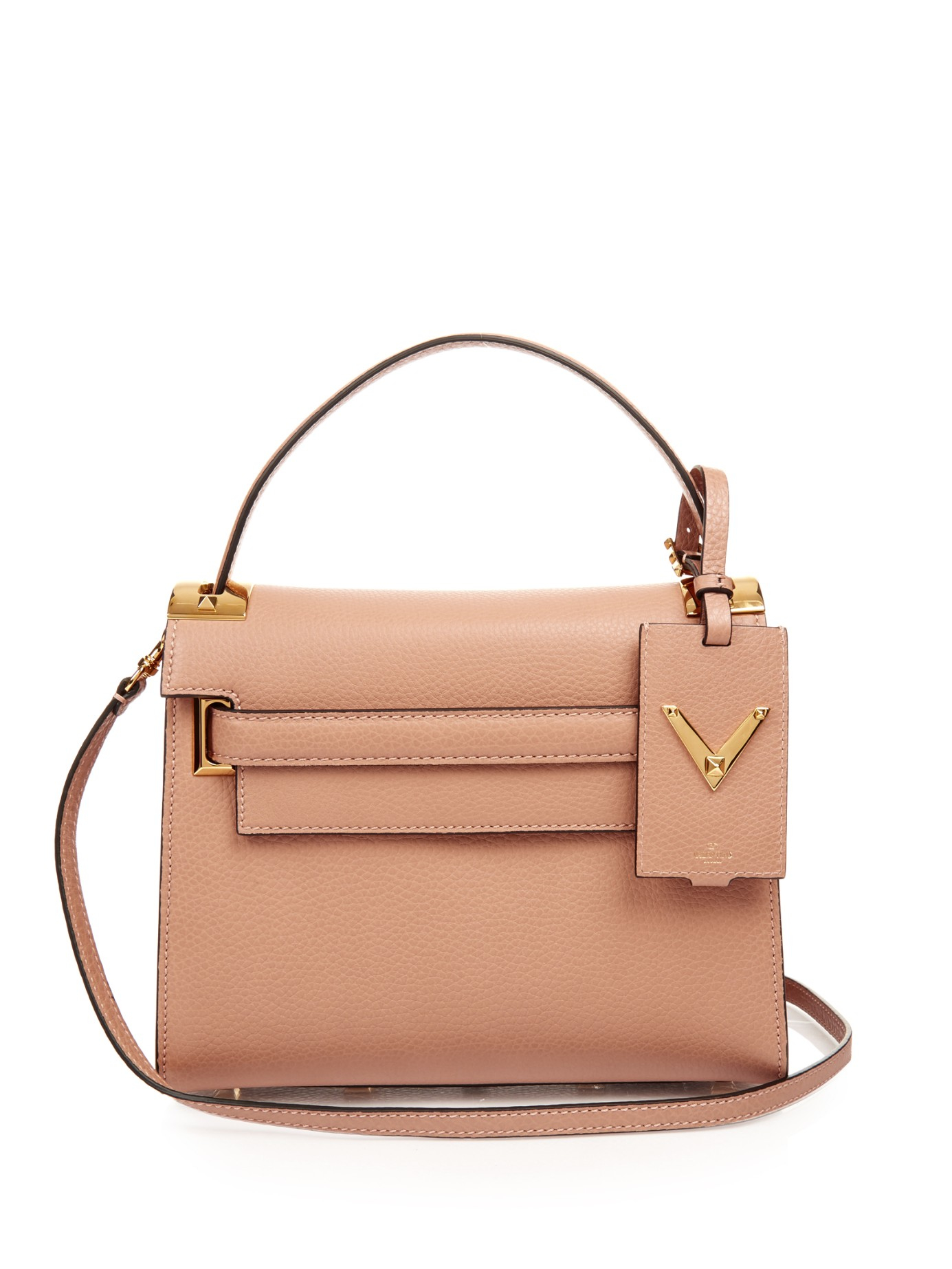 Lyst Valentino My Rockstud Small Leather Bag In Natural Gallery