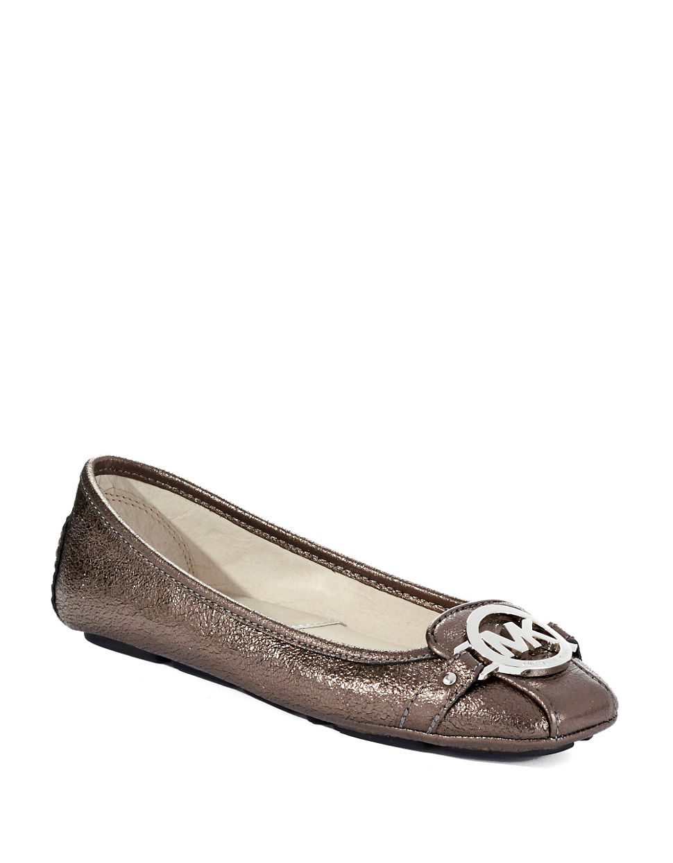 Lyst - Michael Michael Kors Fulton Moc Designer Flats in Metallic