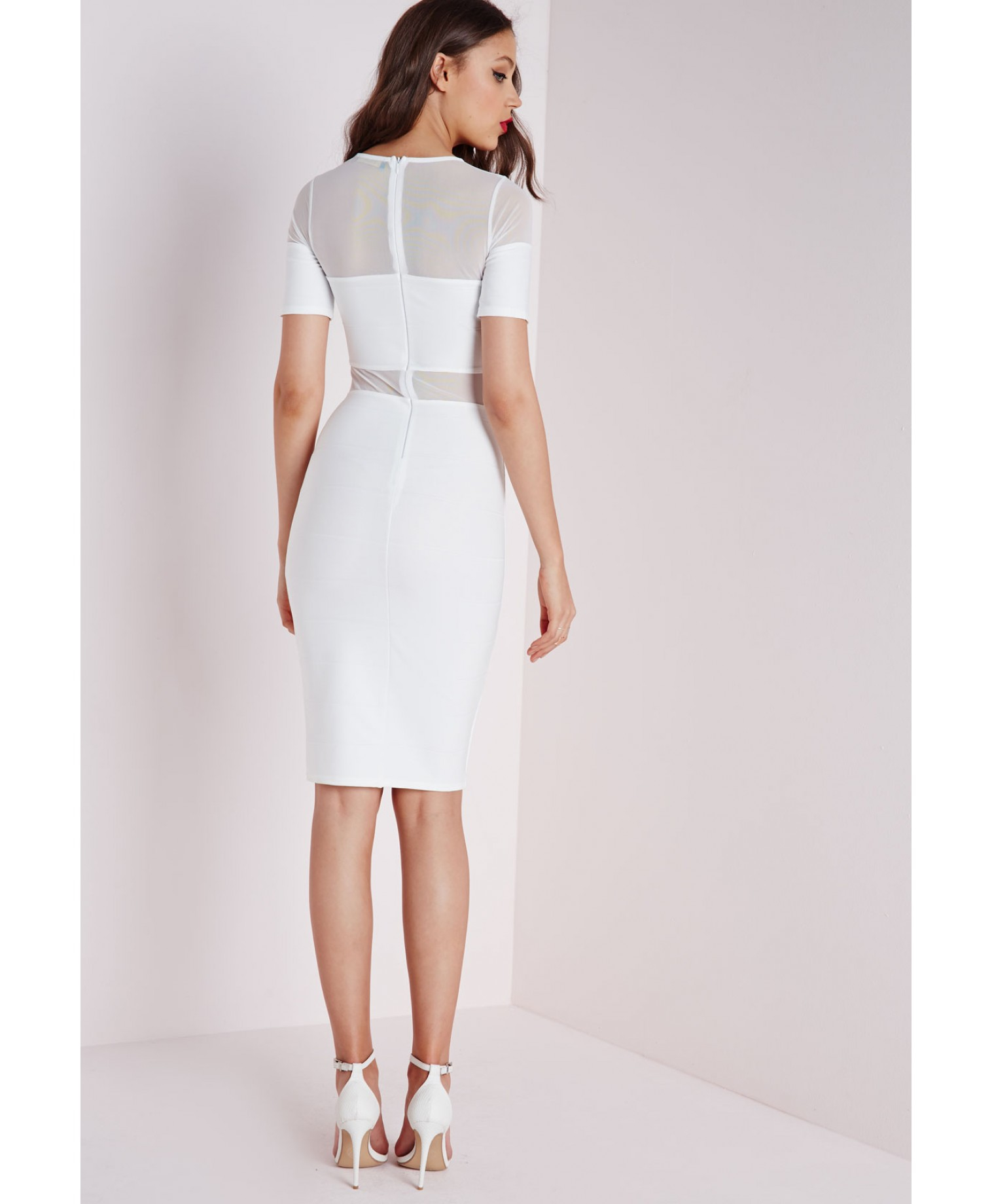 White Midi Bandage Dress