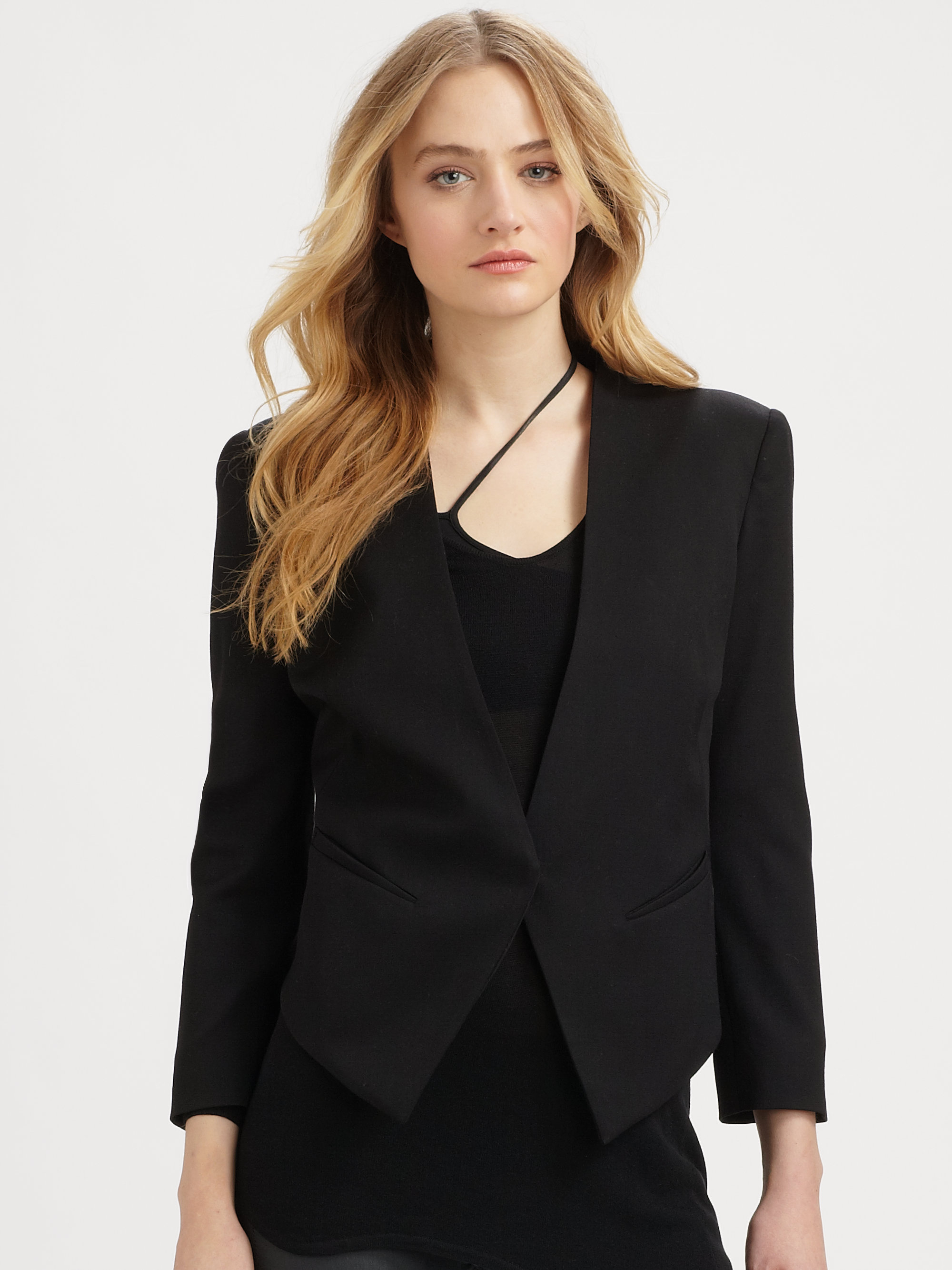 Lyst - Helmut Lang Smoking Wool Tux Blazer in Black