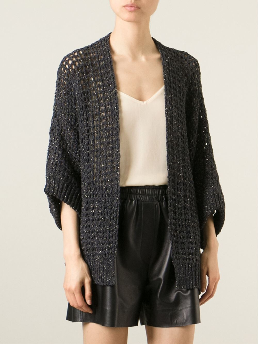 Nude Buttoned Cardigan in Gray - Lyst