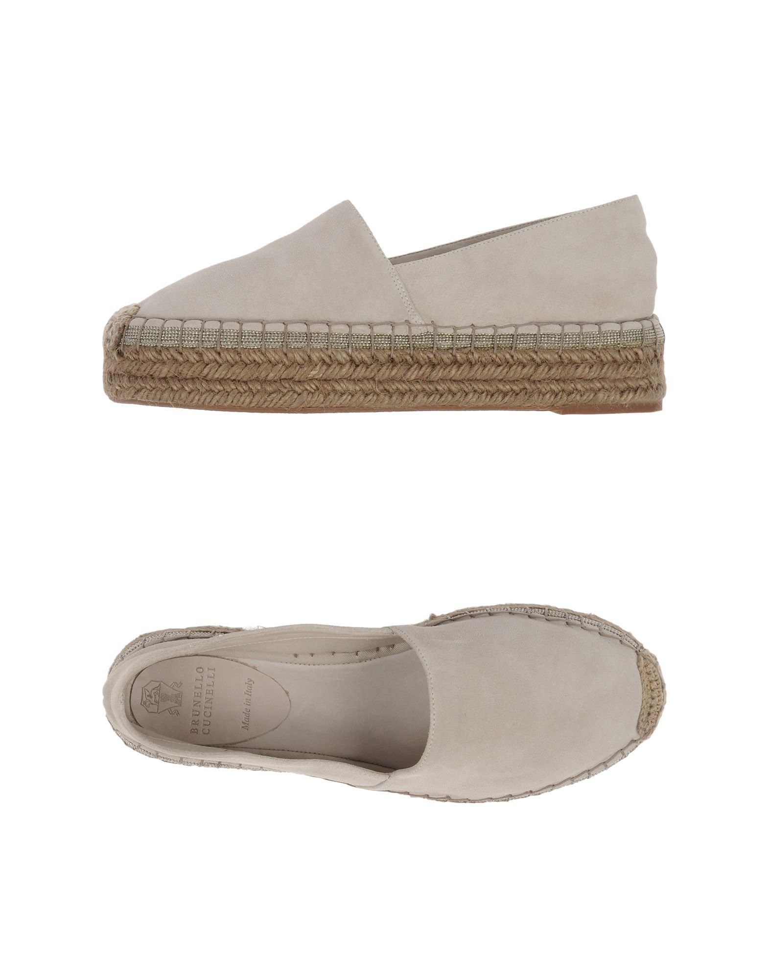 Lyst - Brunello Cucinelli Suede Espadrilles in Gray