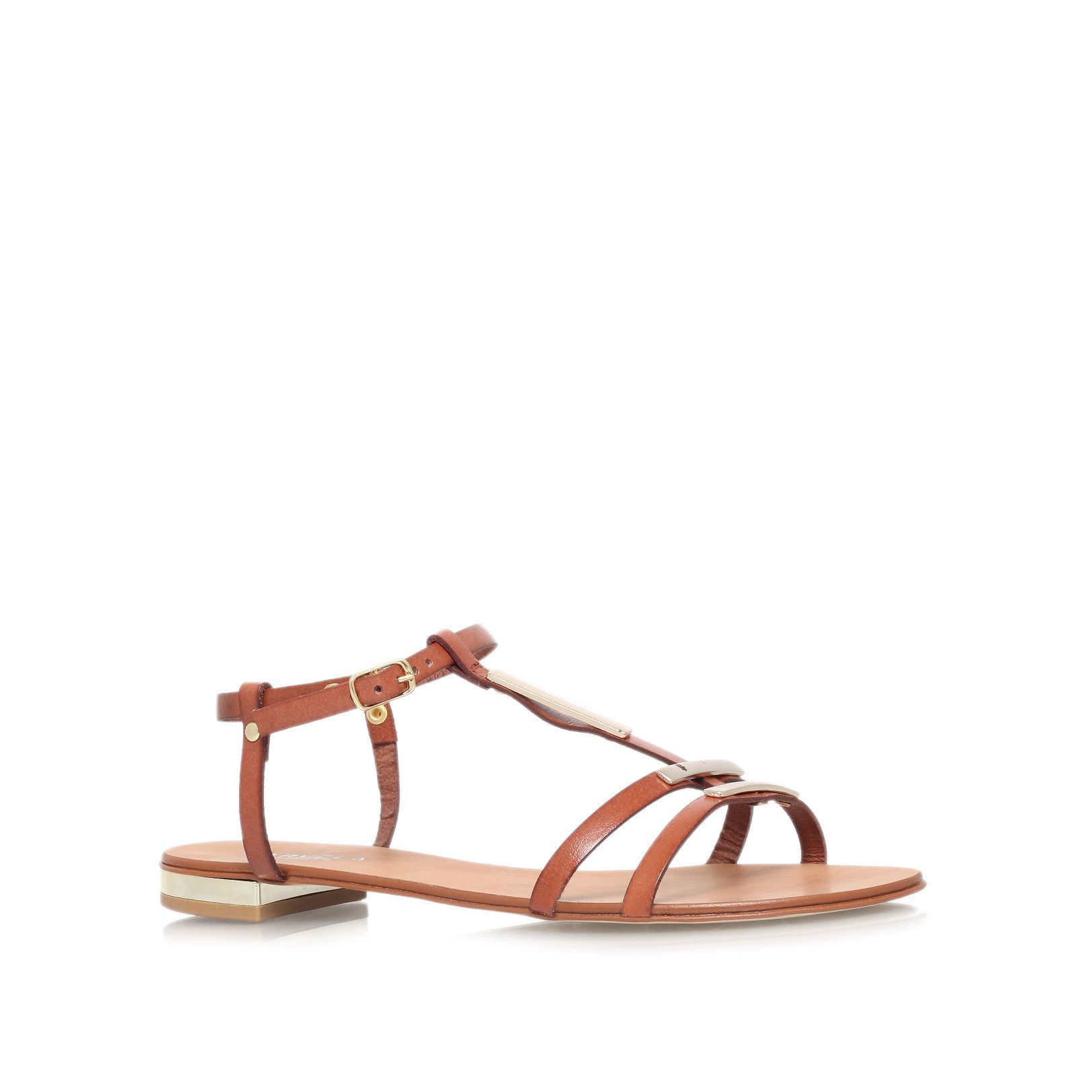 Carvela kurt geiger Kinetic Flat Sandals in Brown | Lyst