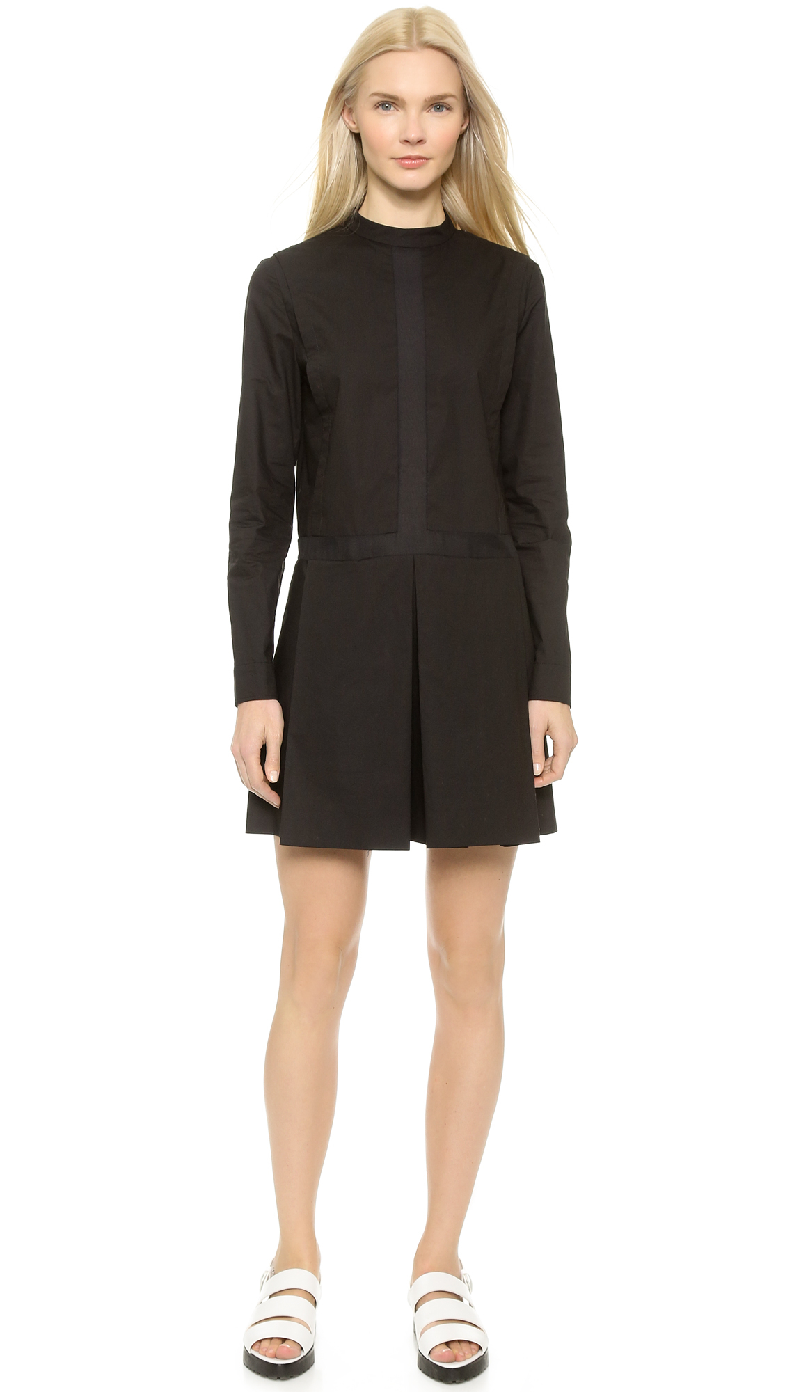 Public School Pleated Missionary Dress Black In Black Lyst