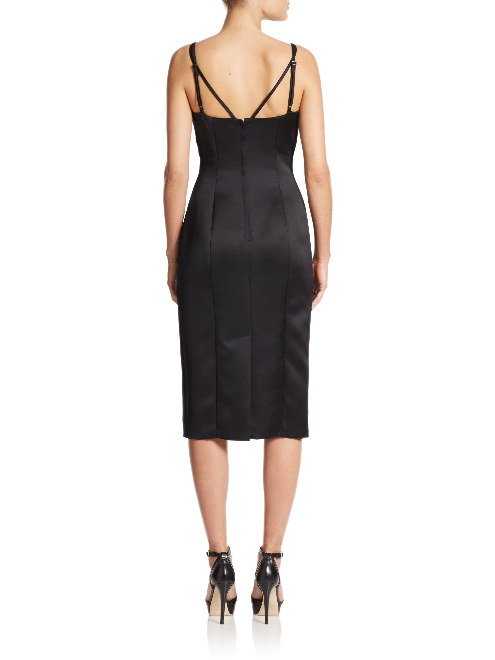 Lyst Marc jacobs Crossstrap Pencil Dress in Black