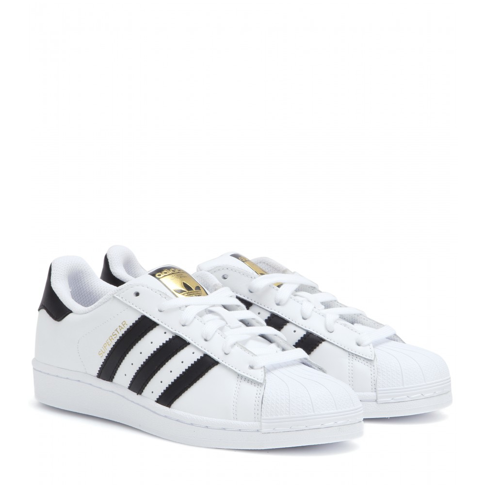 Adidas Superstar Leather Sneakers in White | Lyst