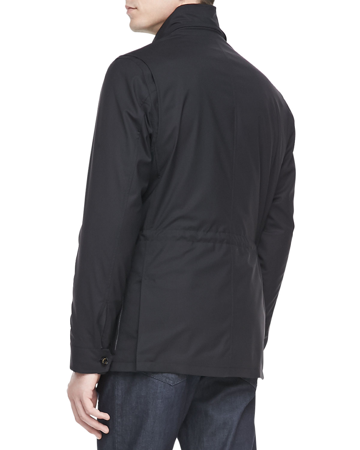 Lyst - Ermenegildo Zegna Elements Trofeowool Field Jacket Black in ...