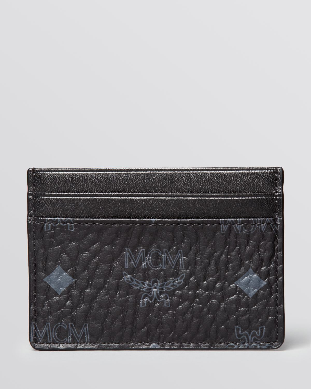 Mcm Visetos Card Case Wallet in Black for Men Lyst