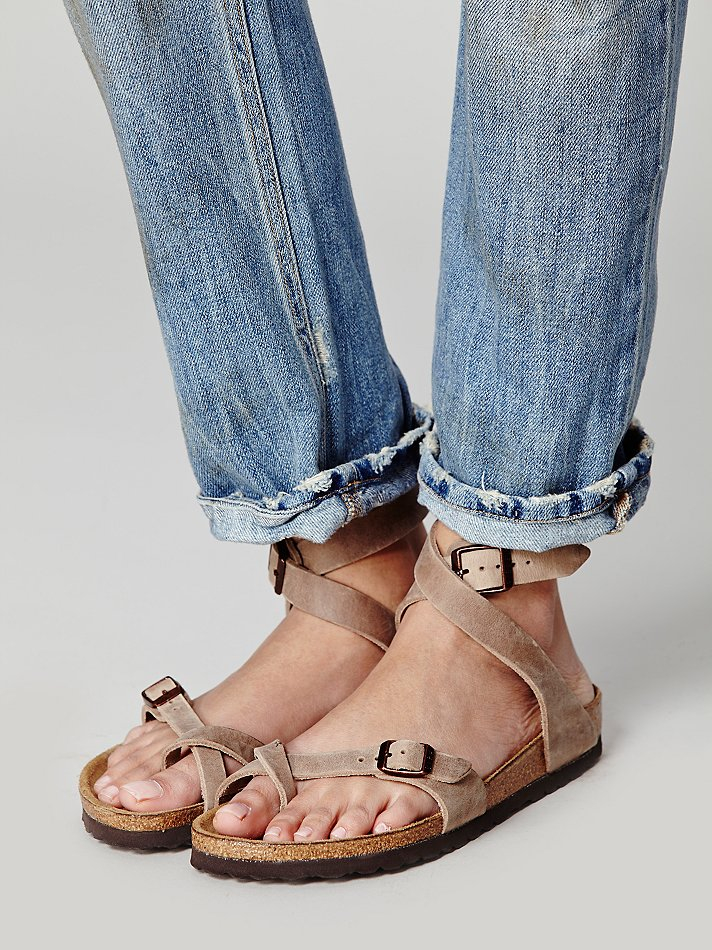 Free people Yara Suede Sandals in Beige (Tobacco)  Lyst