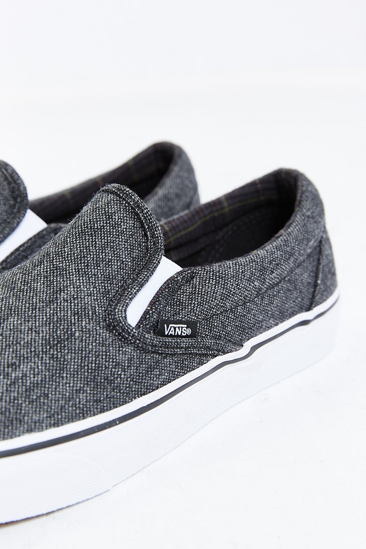 vans black and grey slip ons vans black and grey slip ons