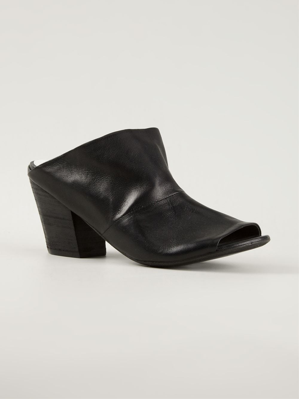 Marsèll Chunky Heel Mules in Black | Lyst