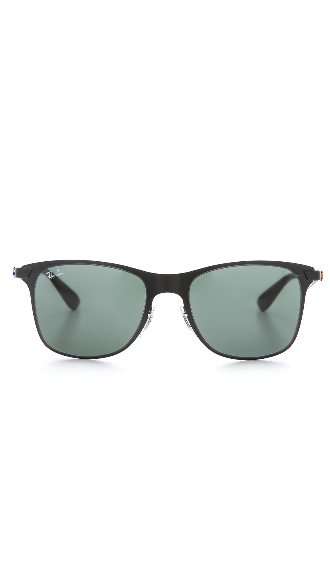 Ray Ban Flat Metal Wayfarer Sunglasses In Black For Men Lyst 