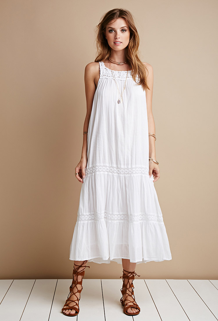 white gauze dress - Dress Yp
