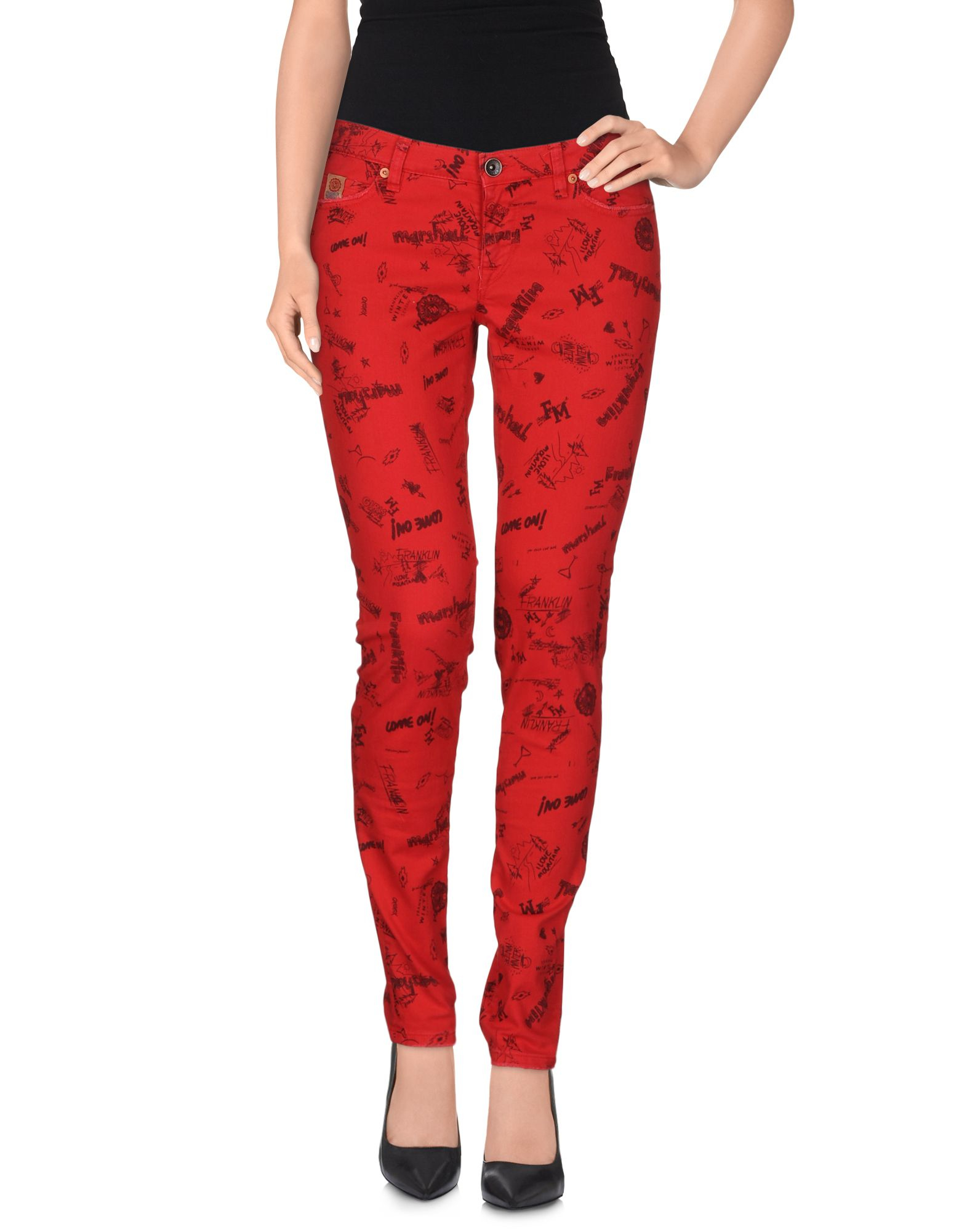 red denim pants mens