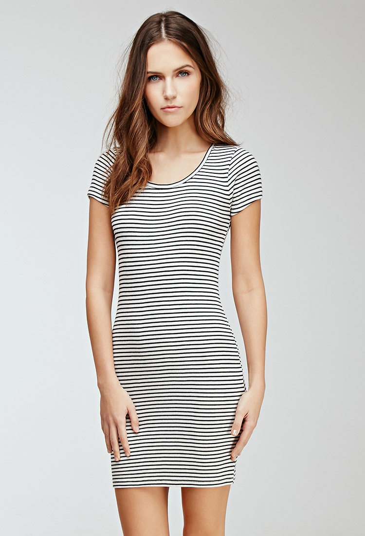 Lyst - Forever 21 Ribbed Striped Bodycon Dress You've Been ...