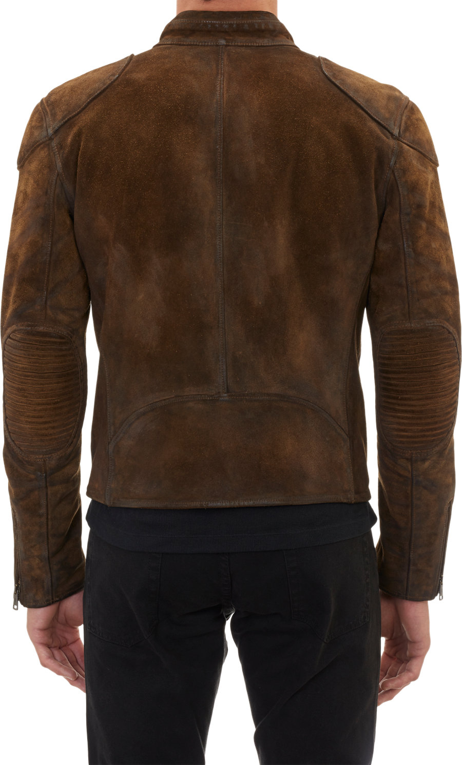 Ralph lauren black label Burnished Suede Café Racer Jacket in Brown for ...