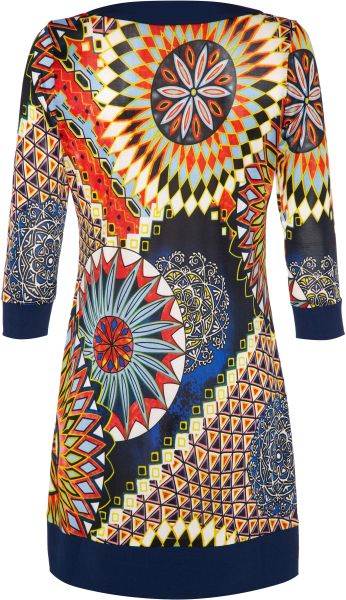 Almost Famous Tribal Jersey Tunic in Multicolor (Multi-Coloured) | Lyst