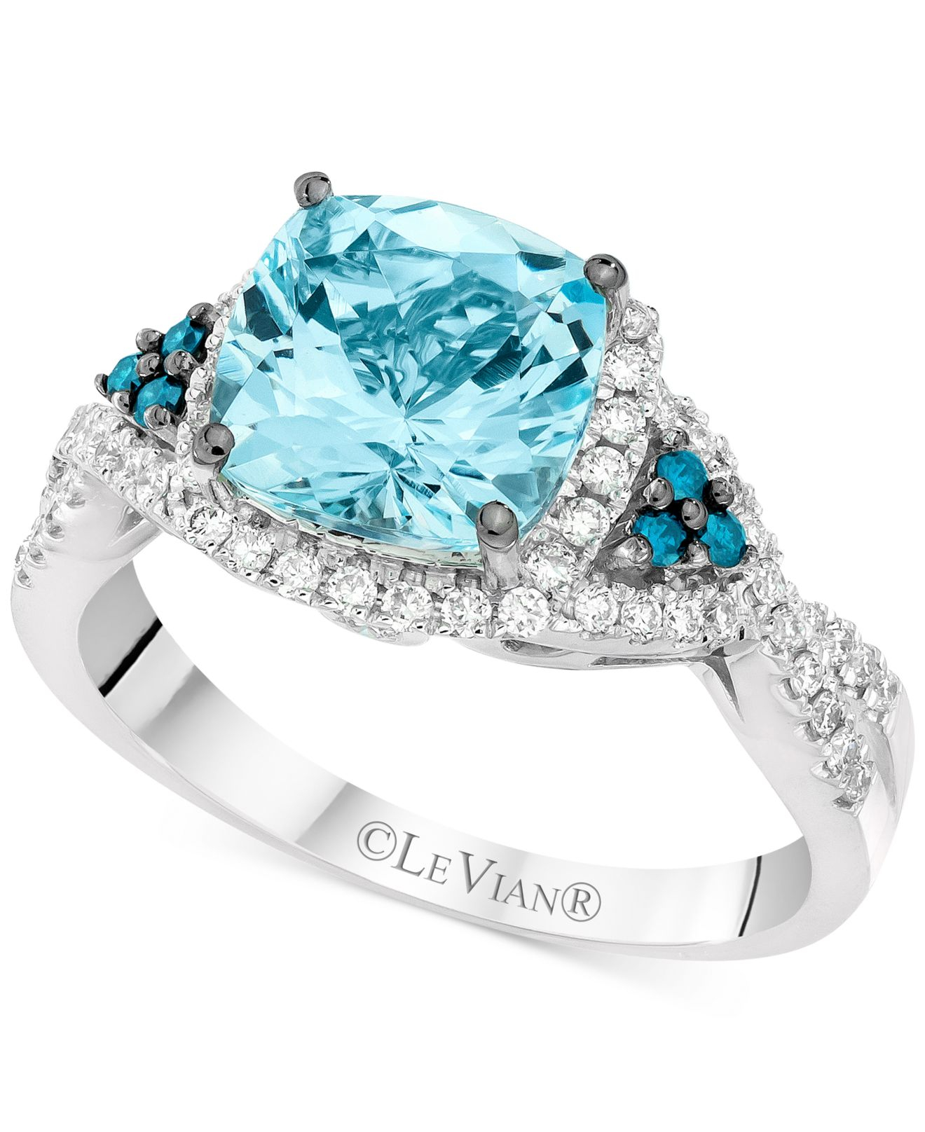Lyst Le Vian Exotics Aquamarine 1 3 8 Ct T W And Diamond Gallery