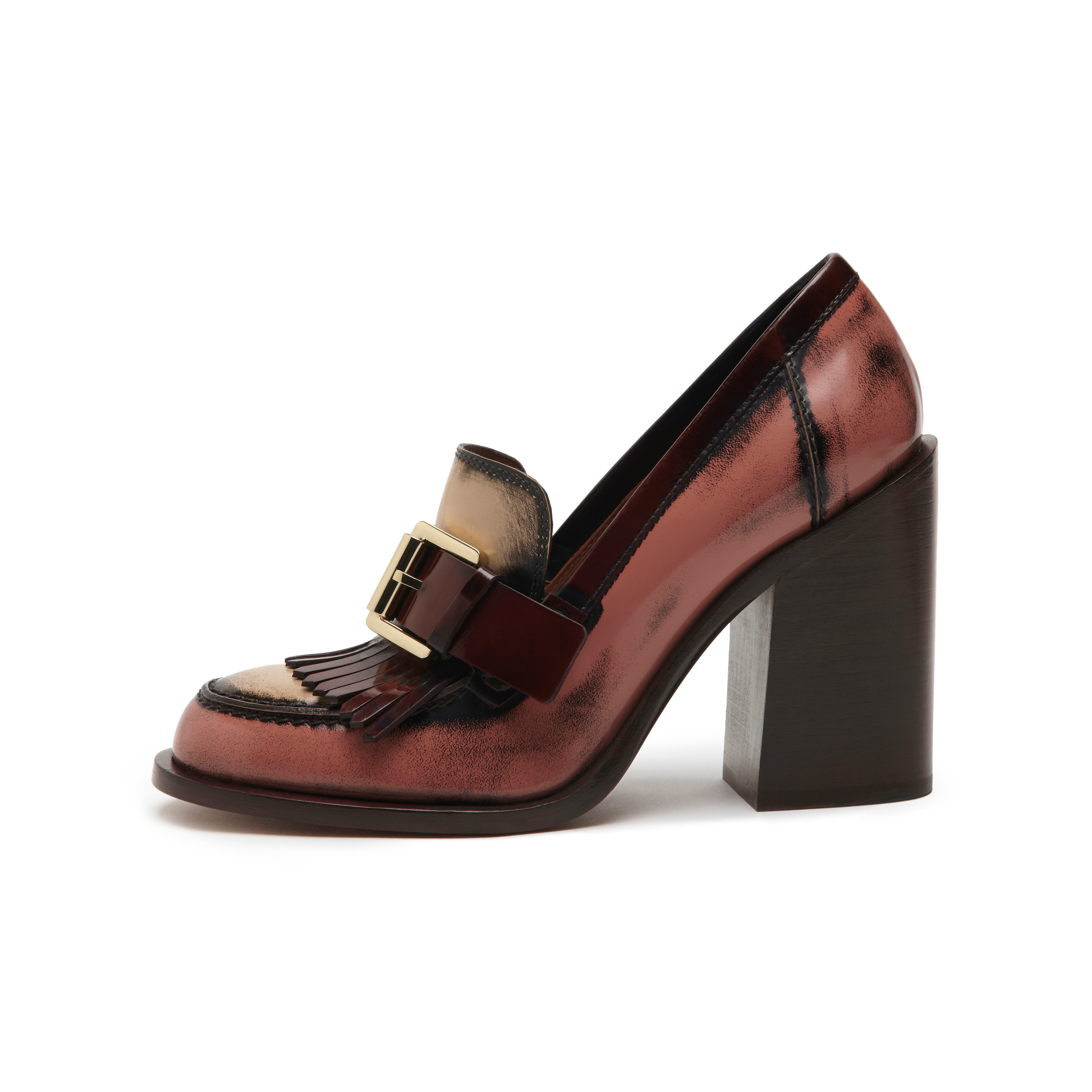 Lyst - Mulberry Darby High Heel Loafer in Brown
