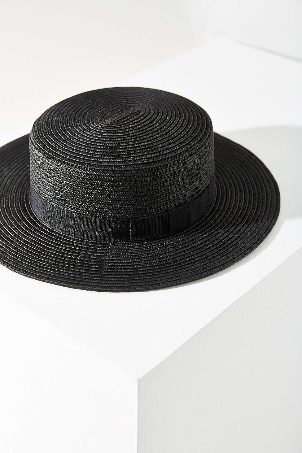 Lyst Urban Outfitters Madeline Straw Boater Hat in Black