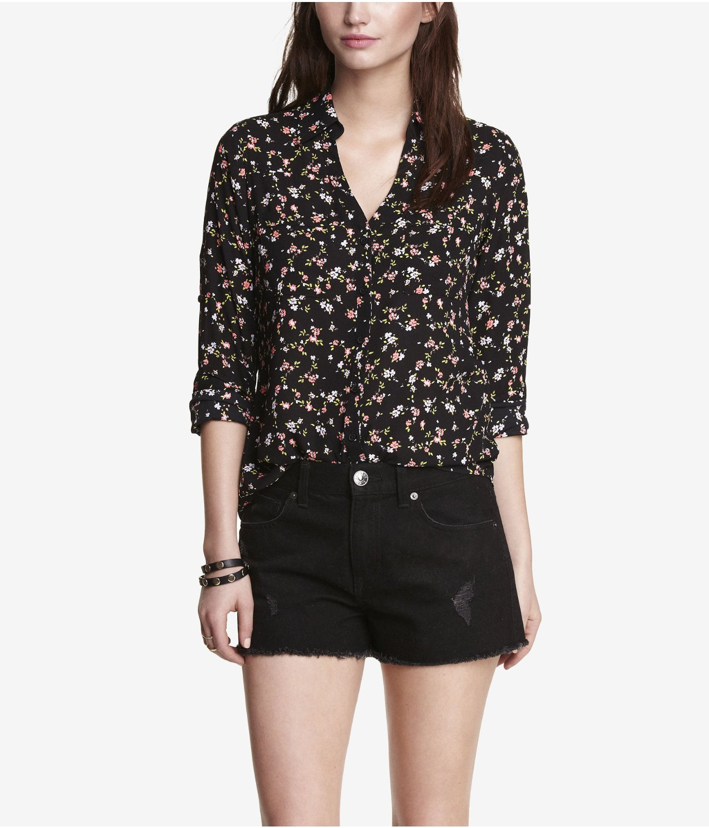 express black floral shirt