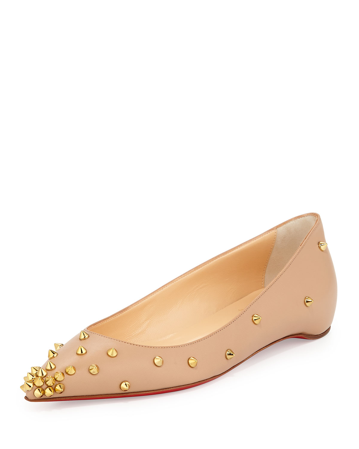 christian louboutin Degraspike pointed-toe flats | The Little Arts ...