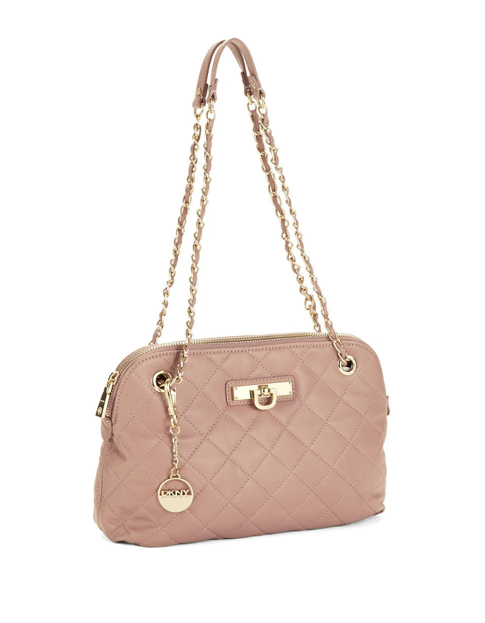 Dkny Quilted Leather Bag in Pink (lavender) | Lyst
