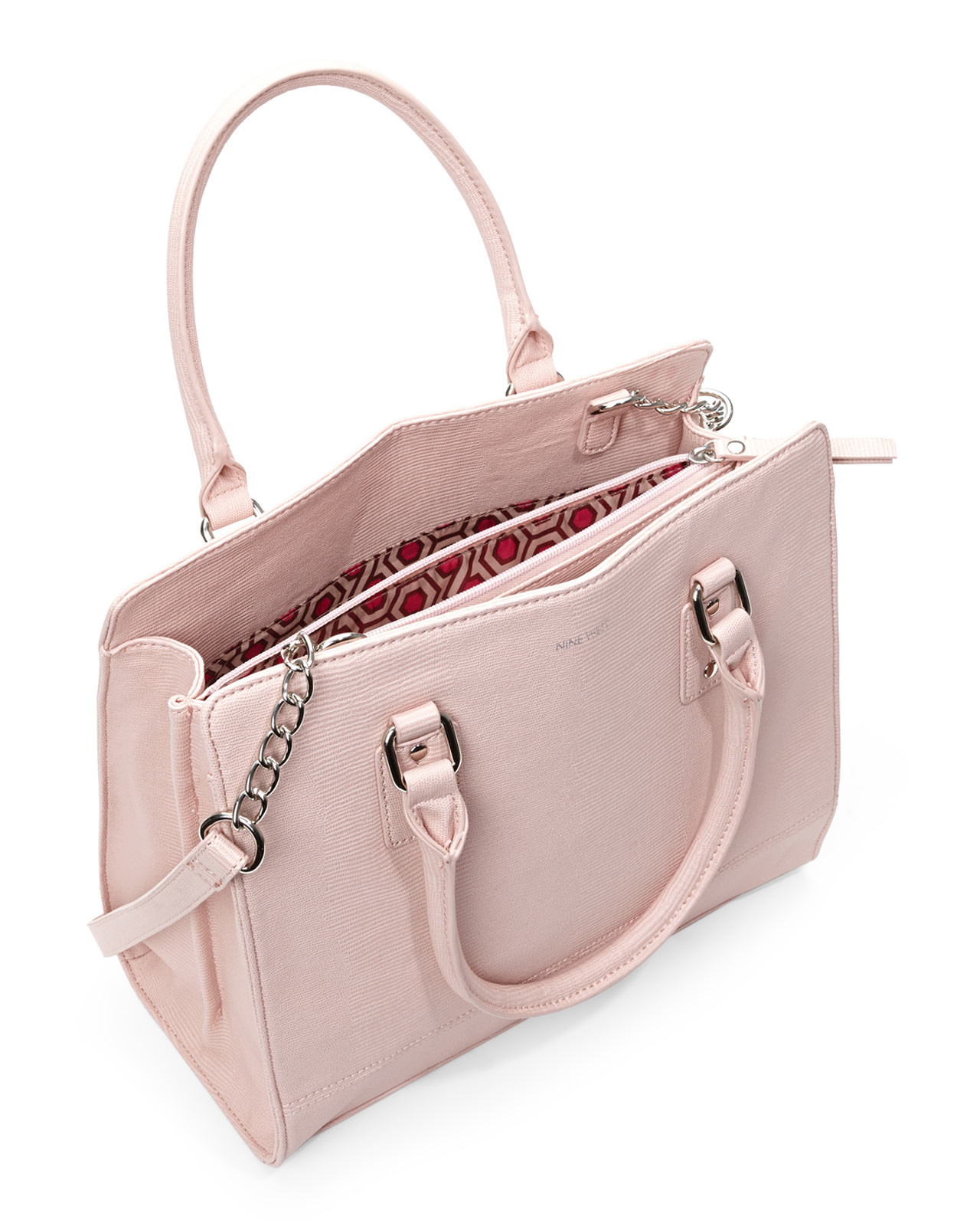 Lyst Nine West Peach Rose You And Me Satchel In Pink Gallery