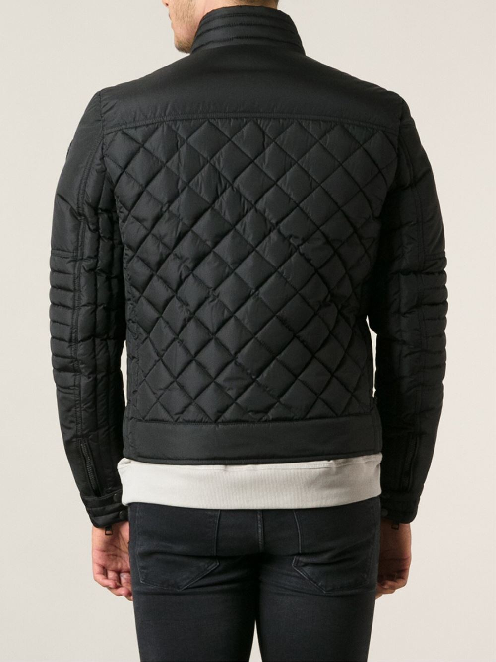 Lyst - Moncler 'Freddie' Padded Biker Jacket in Black for Men