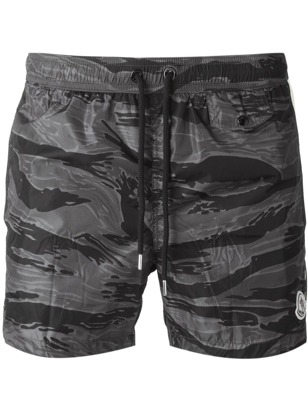 Lyst - Moncler Camouflage Swimming Shorts in Black for Men