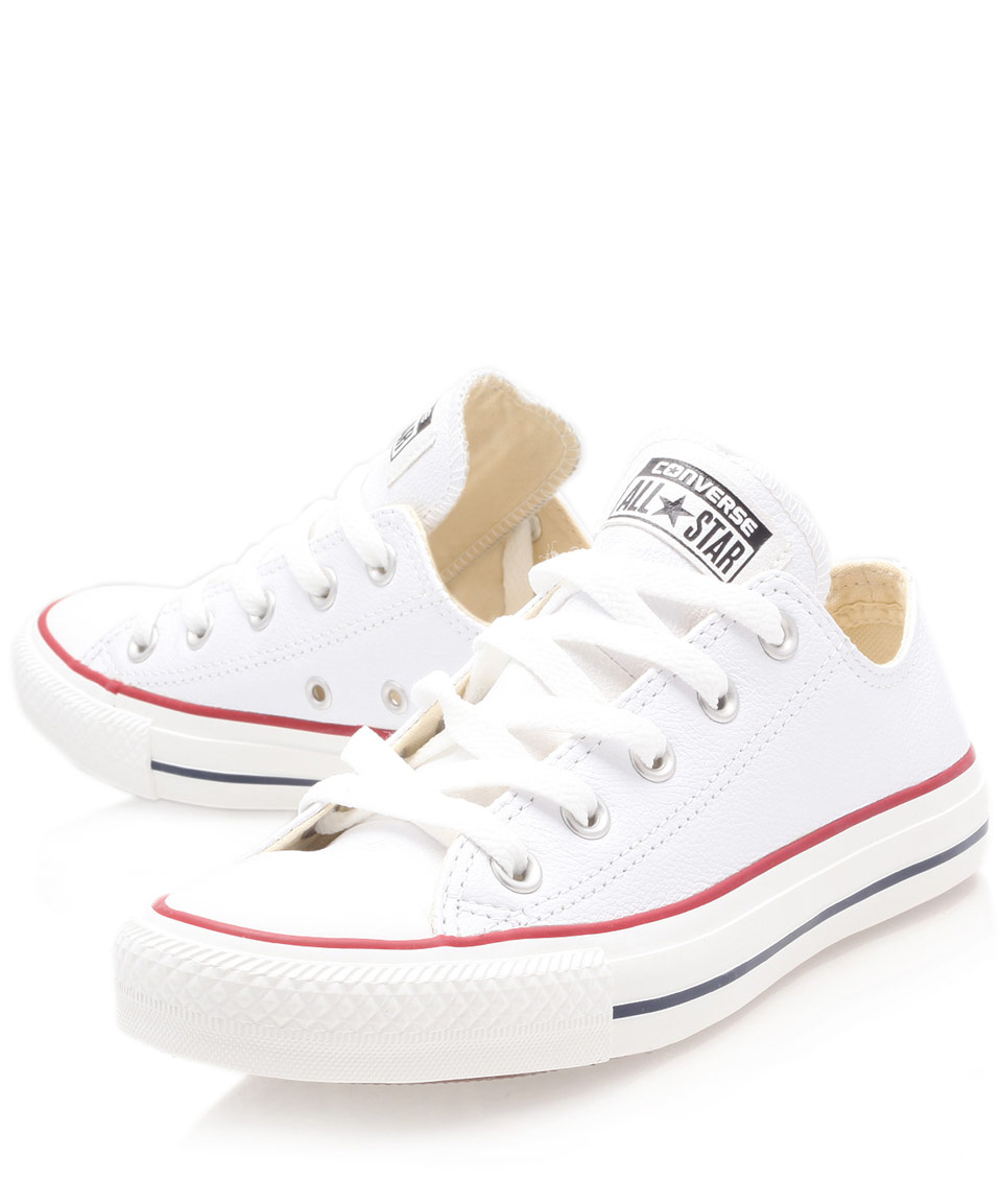 Lyst - Converse White Chuck Taylor Leather Low Trainers in White