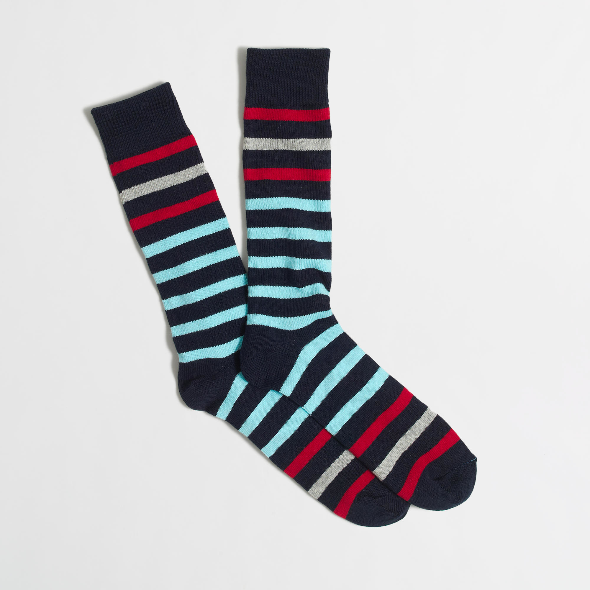 J.crew Factory Contrast-Stripe Socks in Blue for Men | Lyst
