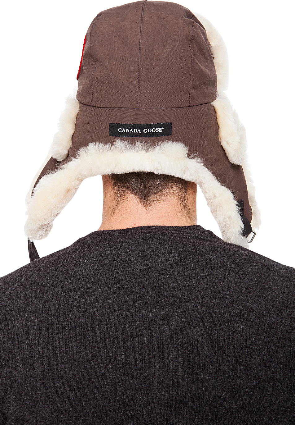 Lyst - Canada Goose Brown Shearling Aviator Hat in Brown for Men